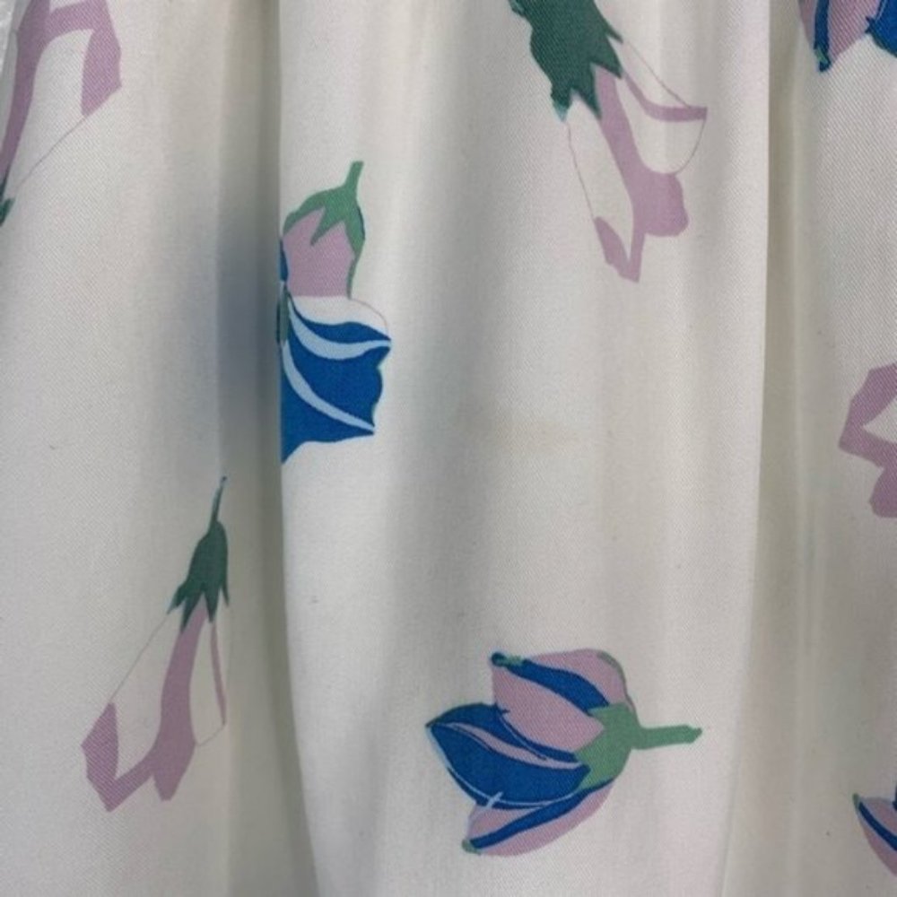 Loft Floral Button Down Skirt Size XS - Picture 6 of 6